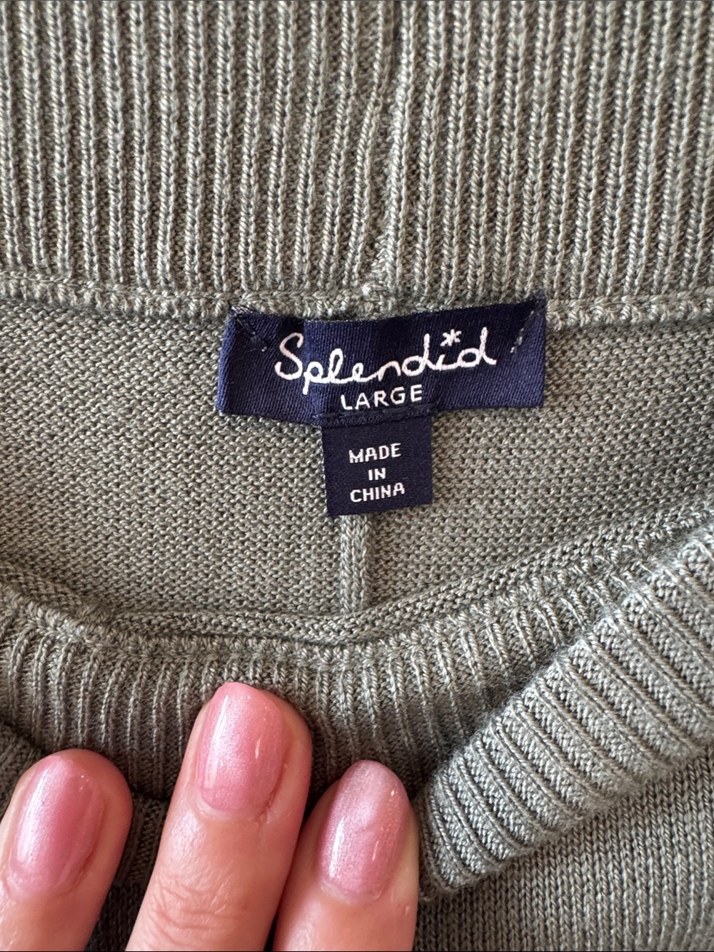 Splendid Sage Green Maxi Knit Pull-On pants - Picture 2 of 5